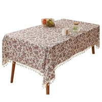 Washable 170gsm polyester cotton table cloth with digital imprint option......