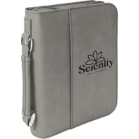 6 3/4"x9 1/4" Gray Leatherette Book/Bible Cover