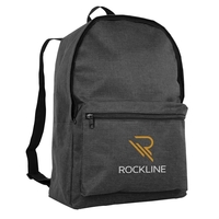 Boardwalk 600 Denier heathered polyester backpack with zippered closure,...