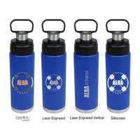 11" double wall stainless steel Leighton 24-ounce bottle with wide mouth,......