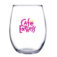 Stemless white wine drinking glass, 21 oz. Gift box and paper... from ASI...