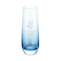 Soudan Blue Stemless Flute - Deep Etch