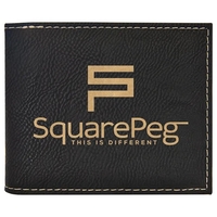 4 1/2" x 3 1/2" x 3/4" PU leatherette bifold wallet... from ASI 74601 Calico