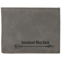 4 1/2" x 3 1/2" x 3/4" PU leatherette bifold wallet... from ASI 74601 Calico