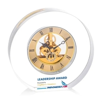 A striking optical crystal VividPrint™ clock featuring a beautifully exposed...