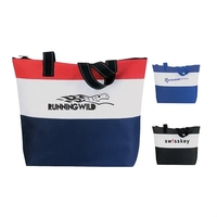 Poly striped design zipper tote bag.... from ASI 31517 Admart Products /...