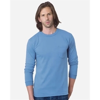 Adult USA made heavyweight 100% cotton long sleeve t-shirt with pocket.......