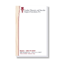 Scratch pad with 50 white sheets, brown chipboard backer and 4-color... from...