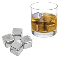 Brushed Stainless Steel Ice Cubes