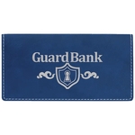 Blue/Silver Leatherette Checkbook Cover