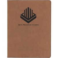 1.5" x 9.5" x 12" portfolio made of dark brown leatherette... from ASI 74601...