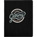 9 1/2" x 12" Leatherette Black/Silver Portfolio