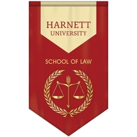 30" x 48" Premium Custom Digitally Printed Gonfalon Straight Cut Banner......