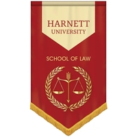 30" x 48" Premium Custom Digitally Printed Gonfalon Straight Cut Banner......