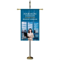 30" x 48" Premium Custom Digitally Printed Gonfalon Straight Cut Banner......