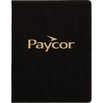 9 1/2" x 12" Leatherette Black/Gold Portfolio
