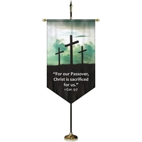 36" x 60" Premium Custom Digitally Printed Gonfalon V-Cut Banner with... from...
