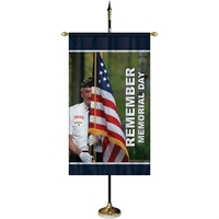 36" x 60" Premium Custom Digitally Printed Gonfalon Straight Cut Banner......