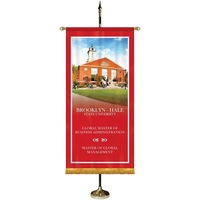36" x 72" Premium Custom Digitally Printed Gonfalon Straight Cut Banner......