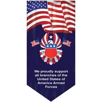 36" x 72" Premium Custom Digitally Printed Gonfalon Straight Cut Banner......