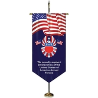 36" x 72" Premium Custom Digitally Printed Gonfalon V-Cut Banner with... from...