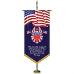 36" x 72" Premium Gonfalon 8' Kit / V-Cut / Fringe