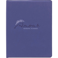9 1/2" x 12" Leatherette Purple Portfolio