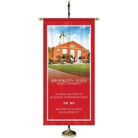 36" x 72" Premium Custom Digitally Printed Gonfalon Straight Cut Banner......