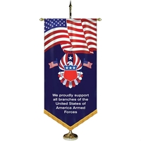 36" x 72" Premium Custom Digitally Printed Gonfalon V-Cut Banner with... from...