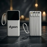 10,000 mAh power bank with built-in cables and LED display. Features... from...