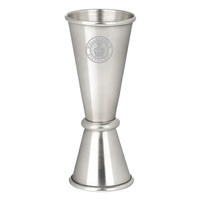 Stainless steel double sided cocktail jigger plus laser engraving on 1......