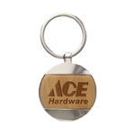 Beechwood Die Cast Keyring - Round