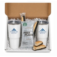 Set of Tumblers boxed with Starbucks Coffee and Cookies... from ASI 89971...