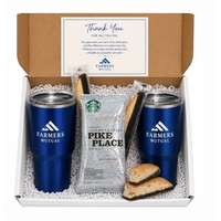 Welcome Box with Coffee and Branded Tumblers... from ASI 89971 Stuff A Mug