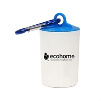Pet waste bag dispenser with a carabiner attachment and 20 poly... from ASI...