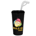 Garyline® Supersize Stadium Cup with Straw Lid - 32 oz.