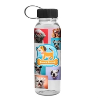 Garyline® Flat-Sided Tritan® Bottle with Tethered Lid - 2...... from ASI...