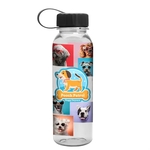 Garyline® Flat-Sided Tritan® Bottle with Tethered Lid - 2...