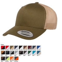2-tone retro Flexfit trucker cap with mesh back and imprint-ready front.......