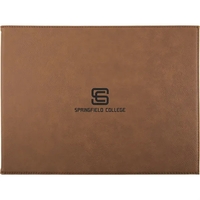 9" x 12" durable certificate holder made of dark brown leatherette... from...