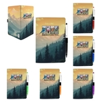 5" x 7" Sewn Paper Cover Notebook with Pen