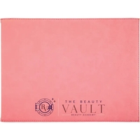 9" x 12" durable certificate holder made of pink leatherette that... from ASI...