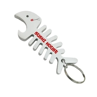 3" Big Fish Bone keychain, bottle opener and cord winder.... from ASI 63549...