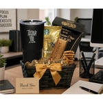 Thank You Tumbler with Coffee & Treats Gift Basket