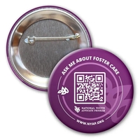 2 1/4" diameter round button with safety pin backing and full... from ASI...
