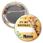 3 Diam Round Button w/ Pin