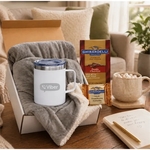 Cozy Blanket, Tumbler and Cocoa Gift Set