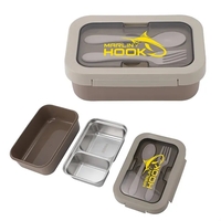 Stainless Steel/PP Lunch Box With Utensils... from ASI 36730 Ariel Premium...