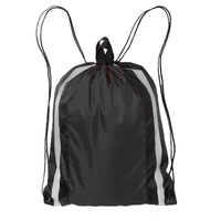 Polyester Reflector Strips Drawstring Backpack