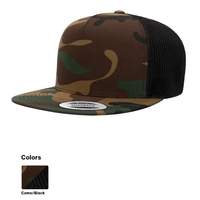 Breathable camo Flexfit trucker cap-perfect for promotions, teams, and custom...